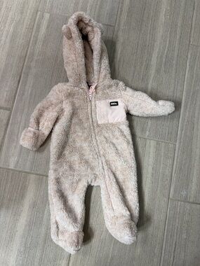 Cozy Pink Teddy Fleece One-Piece with Hood - Eddie Bauer